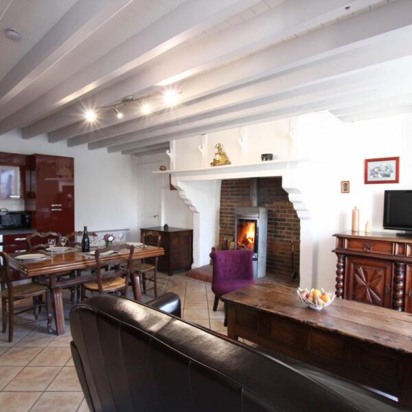 Salon du Gîte Lavalle du Domaine Utah Beach à Sainte-Mère-Eglise dans la Manche