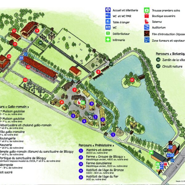 Plan de l'Archéosite® et Musée d'Aubechies-Beloeil ASBL en Belgique à Beloeil