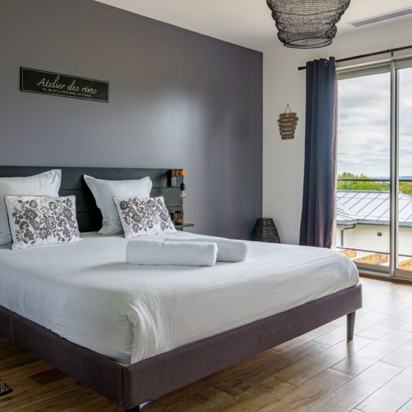 Chambre double de La Villa Perchée dans le Val D'Oise à 30mn de Paris