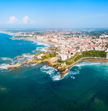 Vue panoramique de Biarritz, dans les Pyrénées-Atlantiques, en Nouvelle-Aquitaine