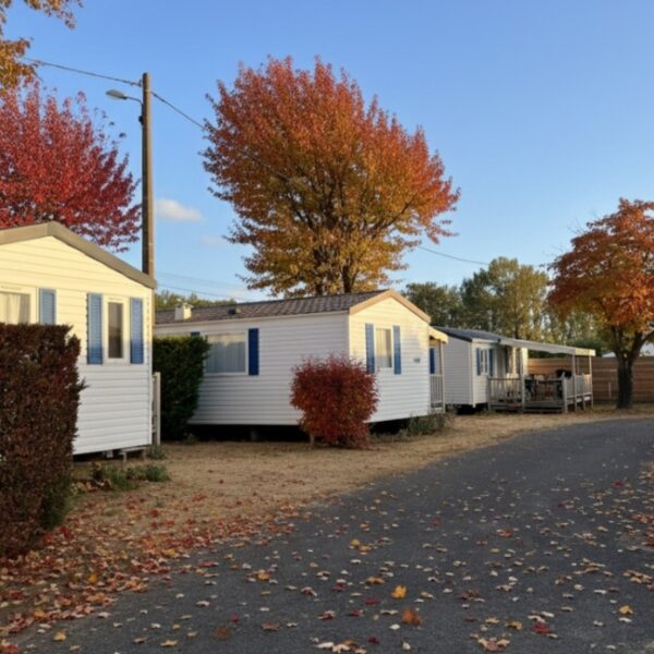 Mobil-home chiens bienvenus au Camping le Pavillon Bleu, à l’Aiguillon-Presqu’île, près de la Tranche-sur-Mer, en Vendée