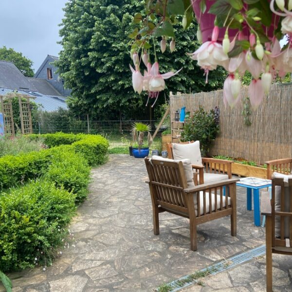 Terrasse du Gîte du Goleo à Plouha dans les Côtes d'Armor