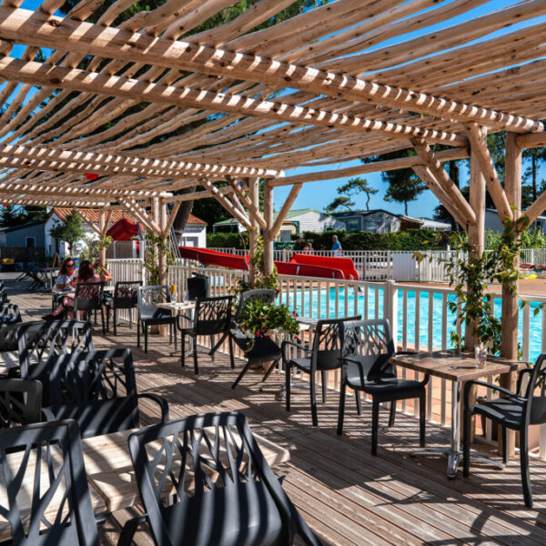 Restaurant, snack-bar du Camping les Violettes, à la Faute-sur-Mer, en Vendée, Pays-de-la-Loire