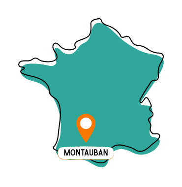 Carte de France avec Montauban