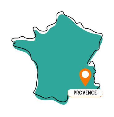 Carte de France avec la Provence