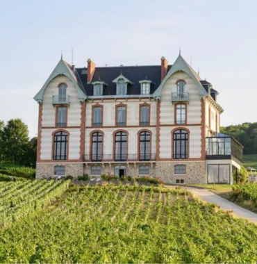 château de Sacy dans un domaine viticole avec restaurant et bar à champagne acceptant les chiens