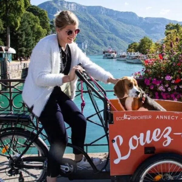 Balade avec l'Eco-Triporteur à Saint-Jorioz en Haute-Savoie