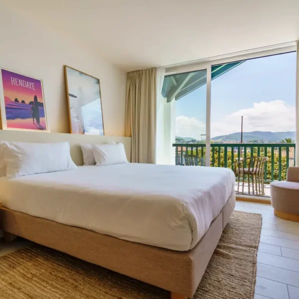 Chambre de l'Hôtel Ibaia à Hendaye aux Pays Basques
