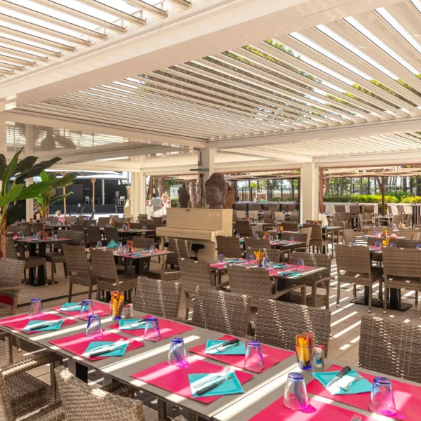 Restaurant du Camping Le Castellas, entre Sète et Agde, dans l'Hérault