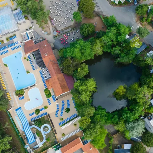 Vue aérienne du Camping Le Bois Dormant à Saint-Jean-de-Monts en Vendée