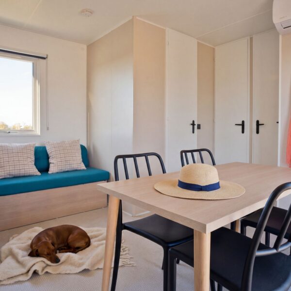 Mobil home du Camping Castell Mar en Espagne sur la Costa Brava à Empuriabrava