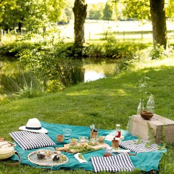 pique nique élégant dans le parc - Le Manoir du Lys en Normandie dans l'Orne