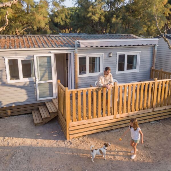 Mobil home du Camping Castell Mar en Espagne sur la Costa Brava à Empuriabrava