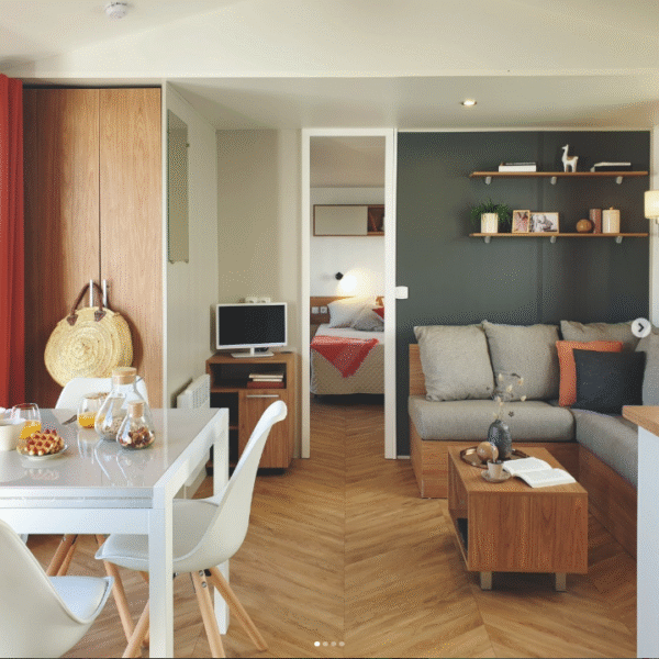 Intérieur de mobil home du Camping Le Bois Masson à Saint-Jean-de-Monts en Vendée