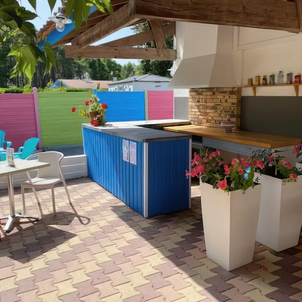 Espace plancha de l'Hôtel du Porge à Le Porge en Gironde