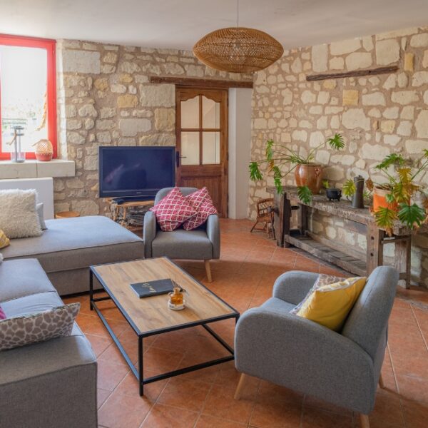 Salon cocooning du Gite Lunaben près de Saumur dans le Maine-et-Loire