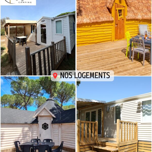 Mobils-homes du camping Figurotta 3* près de Narbonne dans l'Aude