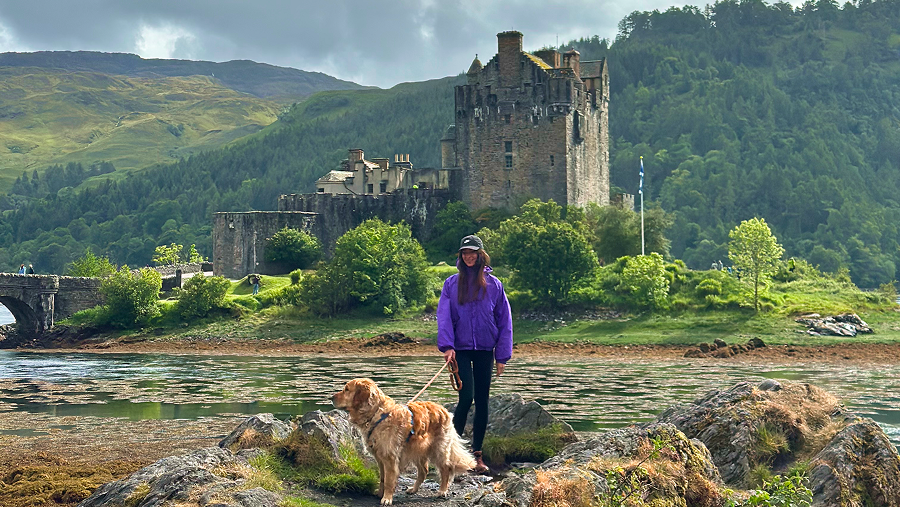 les meilleurs spots en Ecosse avec un chien - le château de Eilean Donan