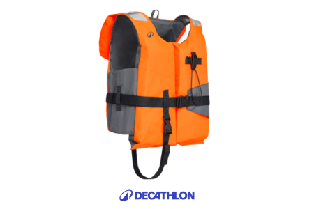 gilet de sauvetage orange pour activités nautiques