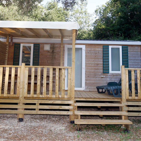 Mobil-home du Camping naturiste La Genèse 3* dans les Cévennes