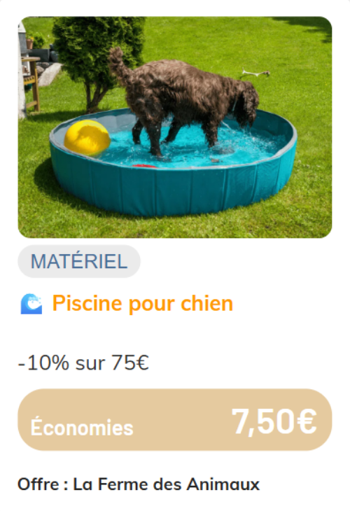 carte avantages matériel chien et chat