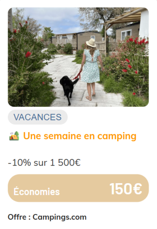carte avantages vacances avec un chien moins chères