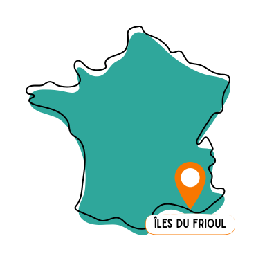 Les îles du Frioul sur la carte de France