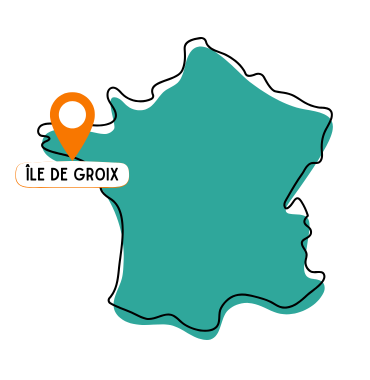 L'Île de Groix sur la carte de France, où les animaux sont acceptés, dans le Morbihan, en Bretagne