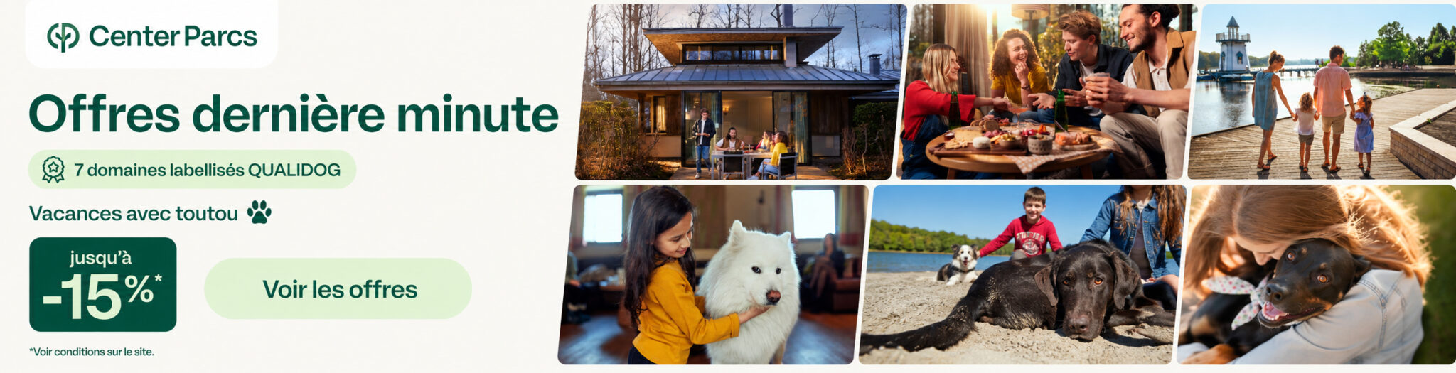 center parcs offre dernière minute dog-friendly