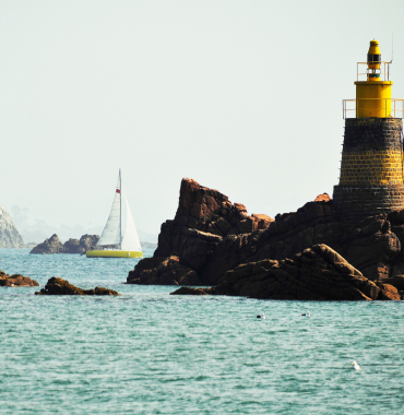 Île de Bréhat où les chiens sont acceptés, dans les Côtes d'Armor, en Bretagne