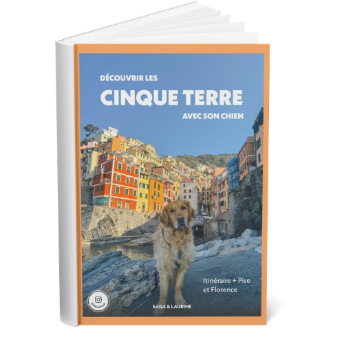 livre sur le voyage avec un chien aux Cinque Terre en Italie par Laurine et Saga