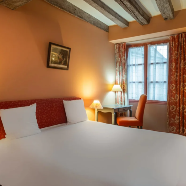 Chambre accessible aux chiens - Hostellerie de l'Ecu de Bretagne, à Beaugency, dans la Vallée de la Loire