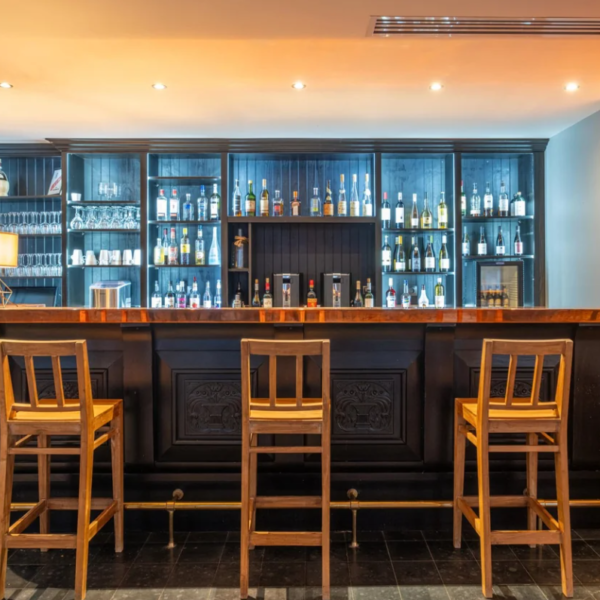 Lounge bar accessible aux chiens - Hostellerie de l'Ecu de Bretagne, à Beaugency, dans la Vallée de la Loire