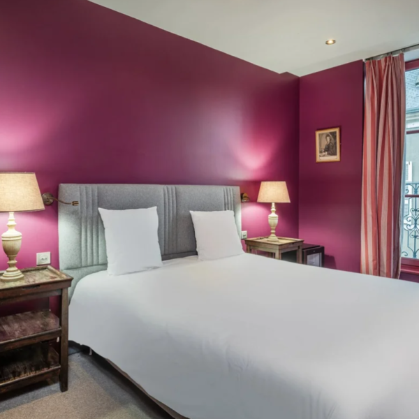 Chambre chiens bienvenus - Hostellerie de l'Ecu de Bretagne, à Beaugency, dans la Vallée de la Loire