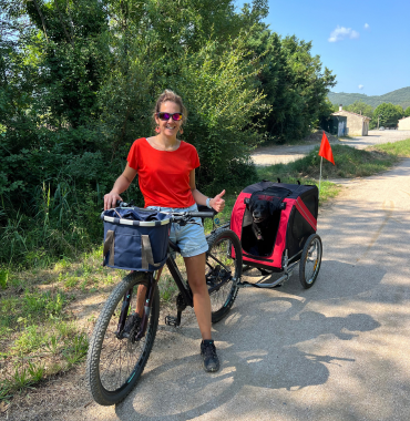 sortie vélo adaptée chien vieux