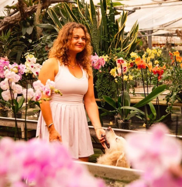 visite des orchidées vacherot avec son chien à Roquebrune