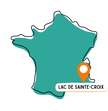 carte avec localisation lac de sainte-croix du verdon