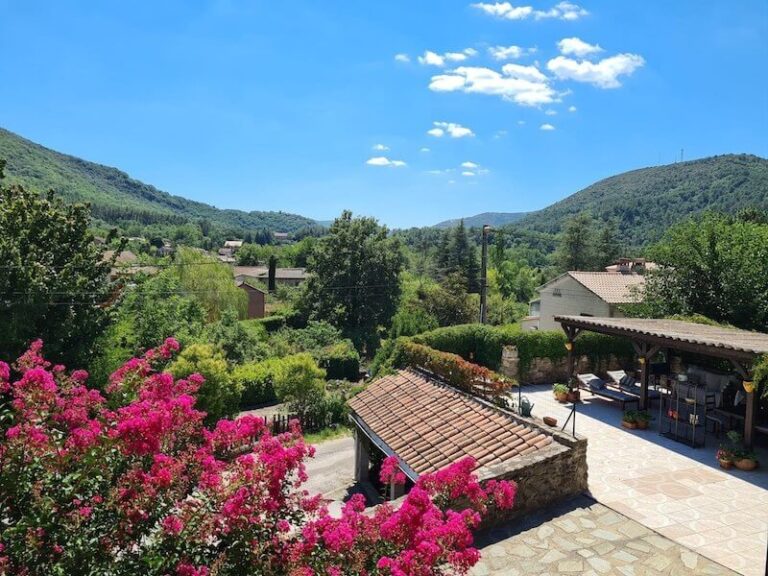 Paysage du Gêtes Cévennes 3 chambres à Gagnières dans le Gard