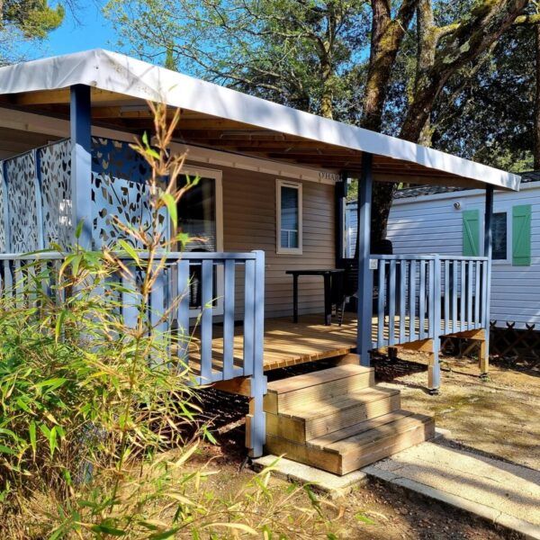 Comfortable mobile home at Les Loges campsite near Royan in Charente Maritime in New Aquitaine
