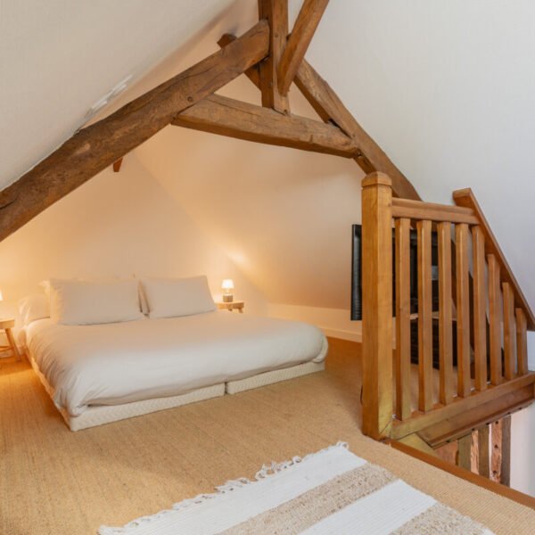 Chambre double dans les Gîtes Les Cottages d'Hortense dans le Calvados en Normandie à Heuland