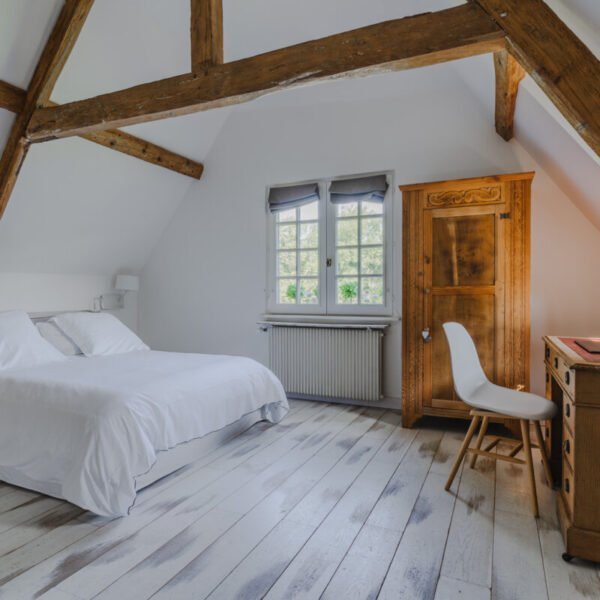 Chambre double dans les Gîtes Les Cottages d'Hortense dans le Calvados en Normandie à Heuland