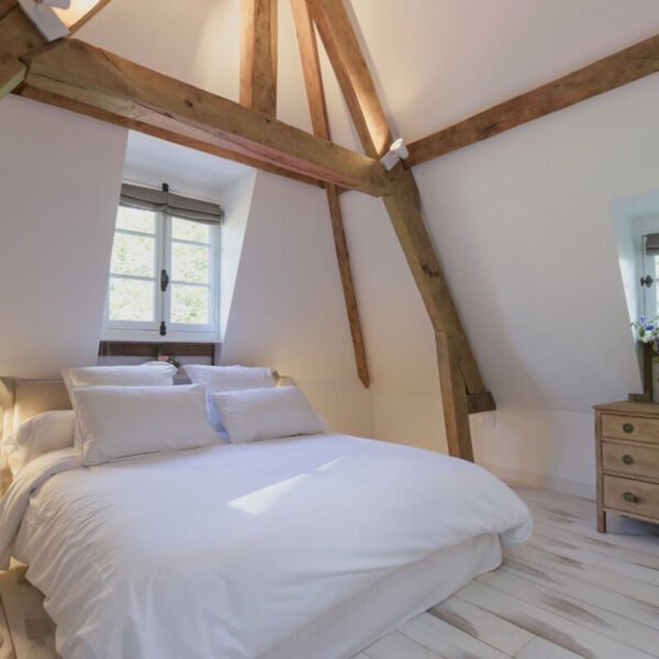 Chambre double dans les Gîtes Les Cottages d'Hortense dans le Calvados en Normandie à Heuland