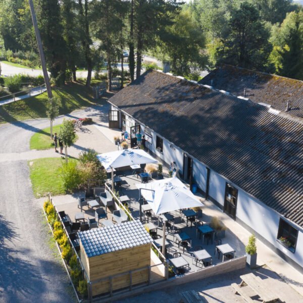 Vue du ciel du camping les Tilleuls