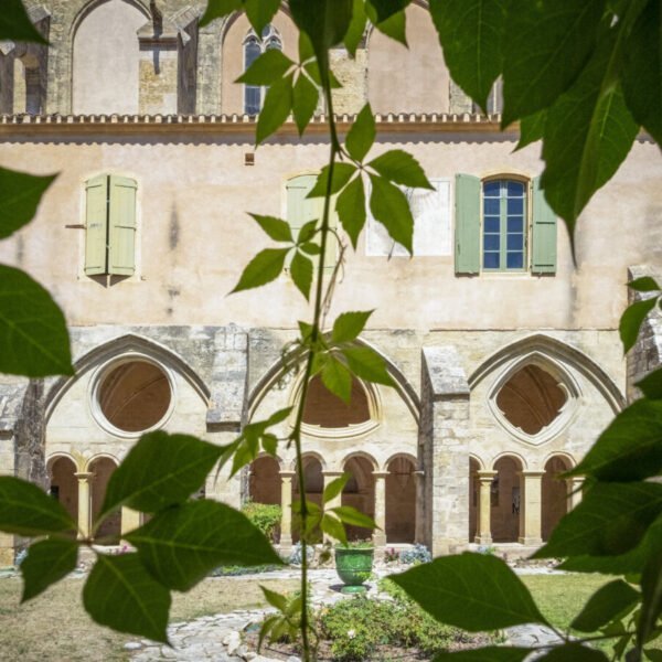 Jardin et architecture de l'Abbaye de Valmagne dans Hérault en Occitanie à Villeveyrac