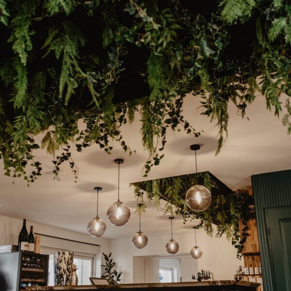 Le plafond de la salle du Restaurant Les jardins de Saint Germain à Vienne en Isère en Auvergne-Rhône-Alpes