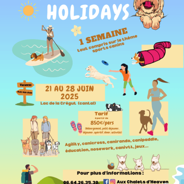 Heaven Holidays séjour 100% chien pour des vacances avec son chien - et découvrir les sports canins