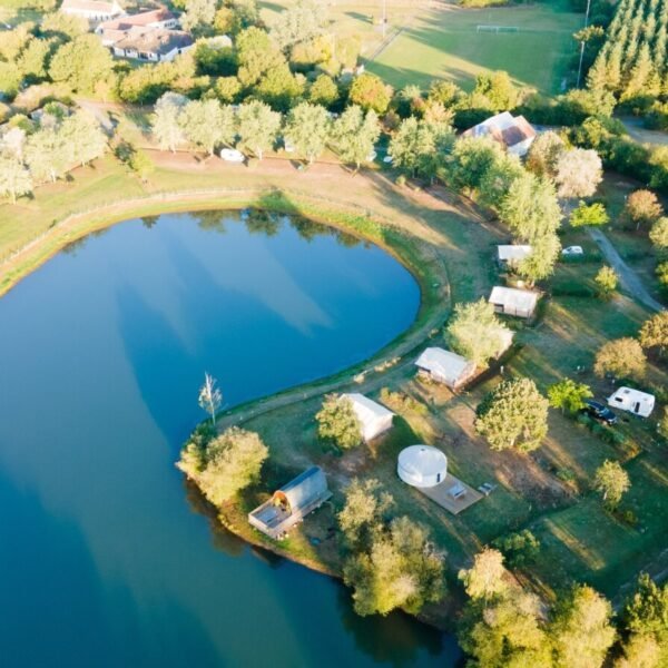 Vu du Camping Domaine du Houssay 3* à Spay dans la Sarthe dans le Pays de la Loire