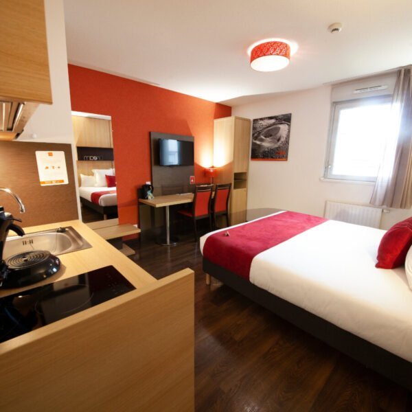 Studio meublé à l'Apparthôtel Privilodges Clermont-Ferrand en Auvergne dans le Puy de Dôme