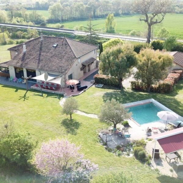 Vue du Gîte La Toulette à Aubiet dans le Gers en Occitanie