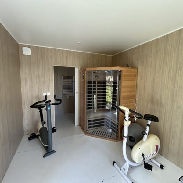 Espace fitness et sauna du Gîte Le Clos de Félicie dans les Vosges à La Bresse en Montagne
